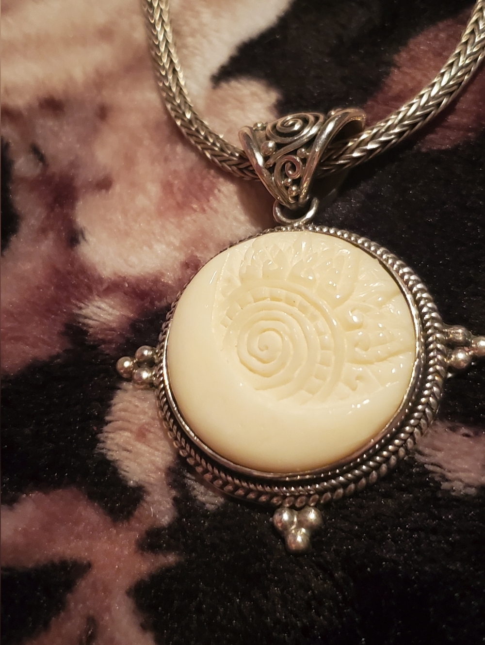 Sterling Silver Sun & Moon Pendant, 18" Necklace & Hoop Earring Bundle Set ♡